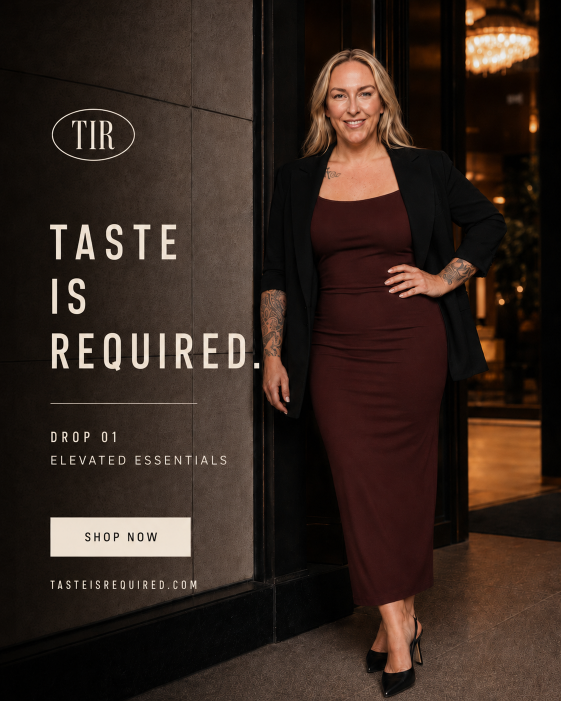Taste Is Required digital display advertisement.